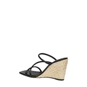 NEW PAIGE women stacey slip on wedge sandal in black